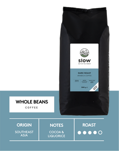 Slow Dark Roast 1kg - (Whole Bean)