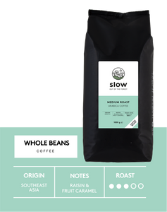 Slow Medium Roast 1kg - (Whole Bean)